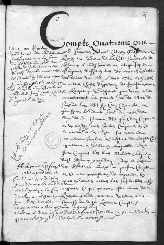 Comptes de la Ville de Besançon, recettes et dépenses, Compte de François Morel (1er juin 1650 - 31 mai 1651)