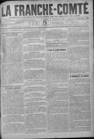 14/09/1890 - La Franche-Comté : journal politique de la région de l'Est