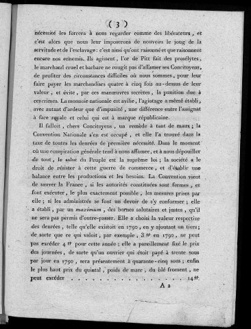 Instruction des administrateurs du Conseil général du département du Doubs, pour leurs concitoyens. [7 Octobre 1793]