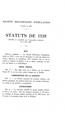 01/01/1927 - Bulletin de la Société belfortaine d'émulation [Texte imprimé]