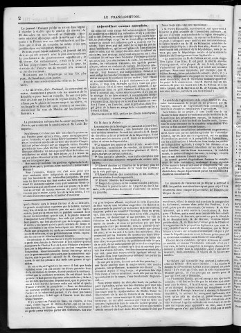 23/12/1848 - Le Franc-comtois - Journal de Besançon et des trois départements