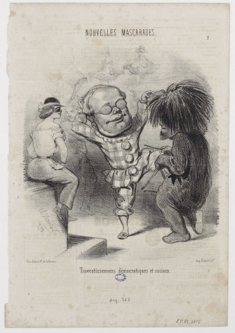 Travestissements démocratiques et sociaux [image fixe] / Ch. Vernier , Paris : Chez Aubert, Pl. de la Bourse - Imp. Aubert & Cie, 1850/1852