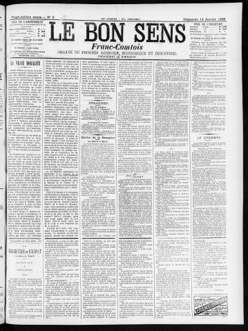 14/01/1906 - Organe du progrès agricole, économique et industriel, paraissant le dimanche [Texte imprimé] / . I