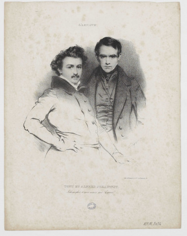 Tony et Alfred Johannot [image fixe] / lithographié d'après nature par Gigoux  : L'Artiste, 1800/1899