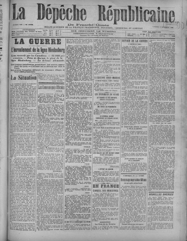 04/09/1918 - La Dépêche républicaine de Franche-Comté [Texte imprimé]