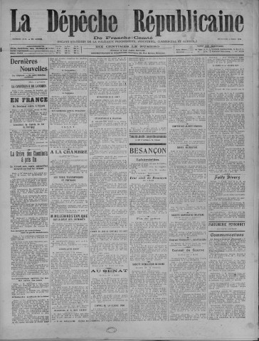 03/03/1920 - La Dépêche républicaine de Franche-Comté [Texte imprimé]