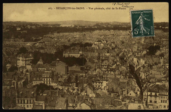 Besançon-les-Bains. Vue générale, côté de St-Pierre [image fixe] , Besançon : Ch. Leroux, 1904/1930