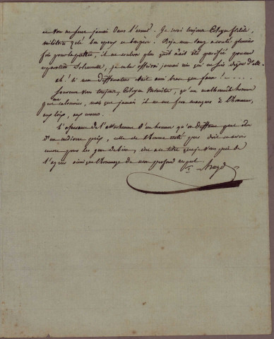 Ms Z 760 - Joseph Léopold Hugo. Lettre à Joseph Bonaparte, Bastia, 18 février 1803