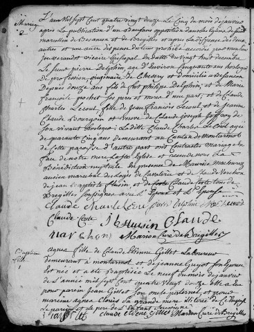 Paroisse de Bregille : baptêmes (naissances), mariages, sépultures (décès) (3 janvier au 30 décembre 1792)