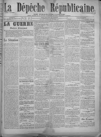 06/02/1917 - La Dépêche républicaine de Franche-Comté [Texte imprimé]