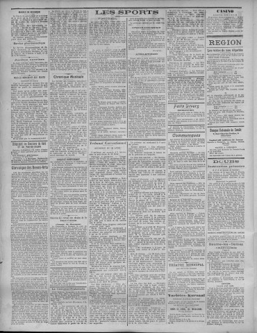 23/04/1921 - La Dépêche républicaine de Franche-Comté [Texte imprimé]