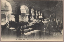 Besançon - Inondations de Janvier 1910 - Les Chevaux du 5è d'Artillerie rèfugiès au Palais Granvelle. [image fixe] , 1904/1910