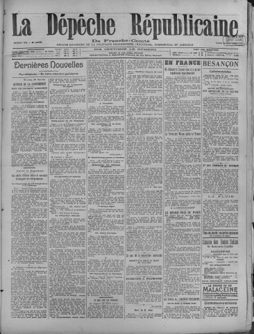 30/06/1919 - La Dépêche républicaine de Franche-Comté [Texte imprimé]