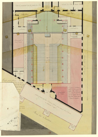 Versailles [Dessin] : Salles pour les Etats-Généraux : Plan de la grande salle des Etats-Généraux , 1750/1799