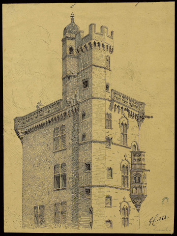 L'Hôtel de Ville de Luxeuil [dessin] / Gaston Coindre , [Luxeuil] : [G. Coindre], [1884]