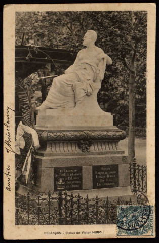 Besançon-les-Bains - Statue de Victor Hugo [image fixe] , 1902-1903