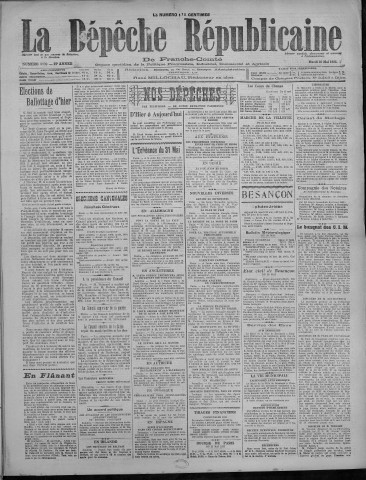 23/05/1922 - La Dépêche républicaine de Franche-Comté [Texte imprimé]