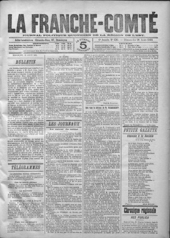 28/08/1892 - La Franche-Comté : journal politique de la région de l'Est