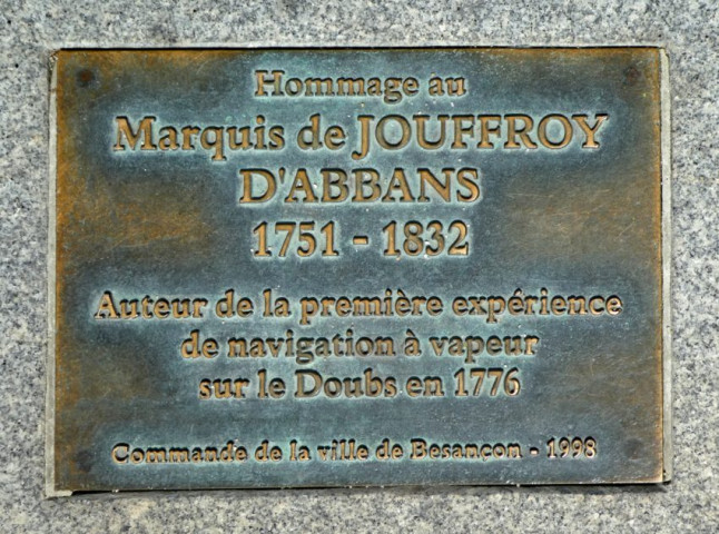 Statue ; Jouffroy d'Abbans