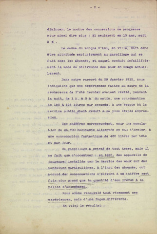 Réalisation d'une étude : rapports, brochures, articles de presse, notes, correspondance (1863-1921) ; plaintes de locataires suite à l'installation de compteurs divisionnaires : délibération du conseil municipal, compte rendu de réunion, articles de presse, notes, correspondance (1926).