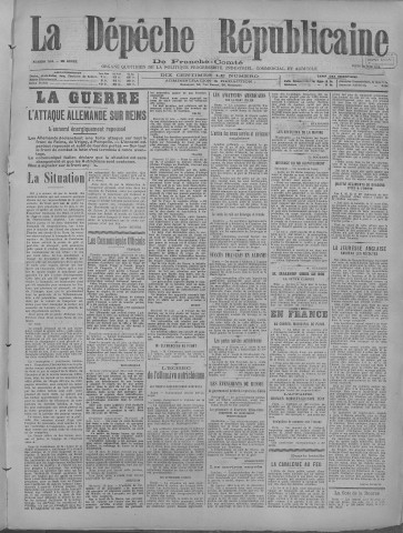 20/06/1918 - La Dépêche républicaine de Franche-Comté [Texte imprimé]