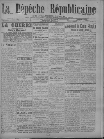 23/10/1916 - La Dépêche républicaine de Franche-Comté [Texte imprimé]