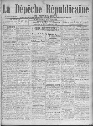 05/06/1908 - La Dépêche républicaine de Franche-Comté [Texte imprimé]