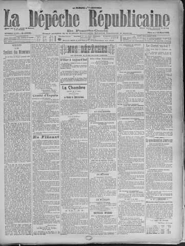 12/03/1924 - La Dépêche républicaine de Franche-Comté [Texte imprimé]
