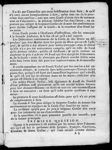 Factum pour messire Jean-Claude Franchet, seigneur de Cendrey, conseiller au parlement, demandeur, contre Jacques et François Caillier, Jean-Baptiste Laude et François Coulon de Besançon, défendeurs,... [Signé : J. B. Renard, A. Antoine, Ph. Brun, Masson Colonne, C. N. Chifflet]