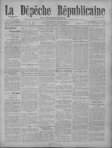 03/07/1920 - La Dépêche républicaine de Franche-Comté [Texte imprimé]