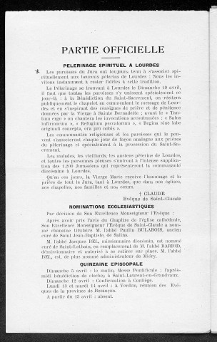 02/04/1953 - La Semaine religieuse du diocèse de Saint-Claude [Texte imprimé]