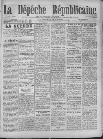 06/08/1918 - La Dépêche républicaine de Franche-Comté [Texte imprimé]