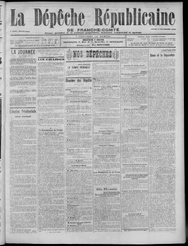 14/12/1905 - La Dépêche républicaine de Franche-Comté [Texte imprimé]