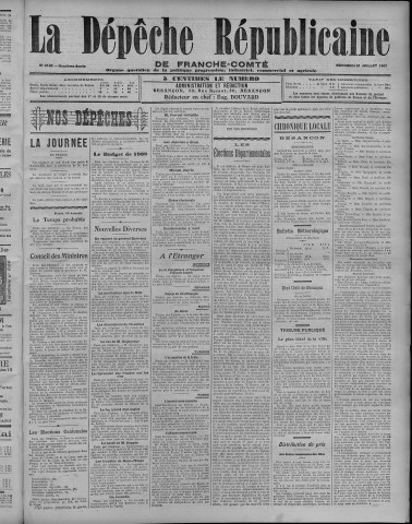 31/07/1907 - La Dépêche républicaine de Franche-Comté [Texte imprimé]