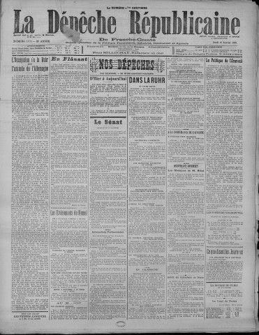 18/01/1923 - La Dépêche républicaine de Franche-Comté [Texte imprimé]