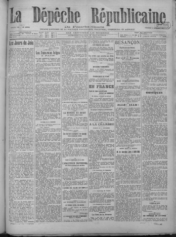 06/12/1918 - La Dépêche républicaine de Franche-Comté [Texte imprimé]