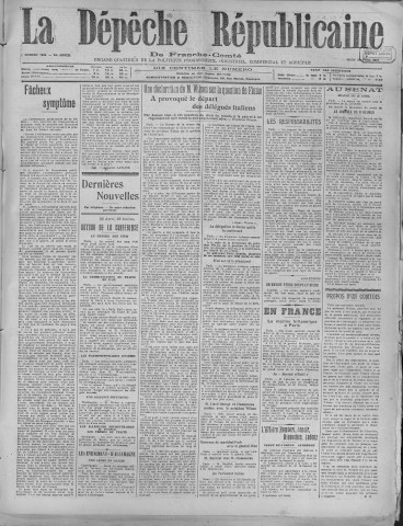 24/04/1919 - La Dépêche républicaine de Franche-Comté [Texte imprimé]