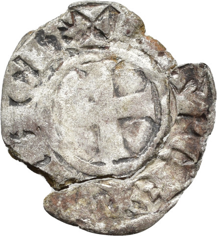 874.1.78.2 - pièce de monnaie (fragment, 2) ; denier tournois