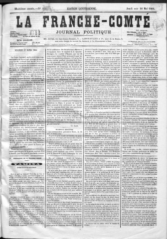 26/05/1864 - La Franche-Comté : organe politique des départements de l'Est