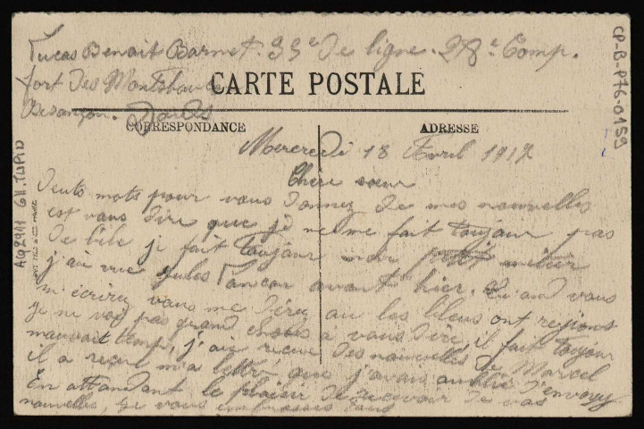 Besançon. - Passerelle de la Soierie. - LL. [image fixe] , Paris : Lévy Louis et fils, 1917