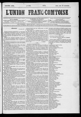 23/12/1875 - L'Union franc-comtoise [Texte imprimé]