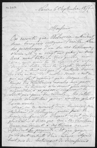 Ms 2958 (tome XVII) - Lettres adressées à P.-J. Proudhon : Isoard à Kunkler