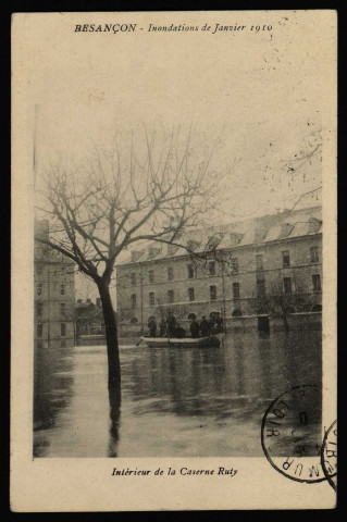 Besançon - Les Inondations de Janvier 1910 - Intérieur de la Caserne Ruty. [image fixe] , 1904/1910