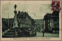 Fontaine Flore et avenue Carnot.