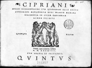Cipriani,... cum quibusquam aliis doctis authoribus motectorum, nunc primum ... in lucem exeuntium, liber primus quinque vocum