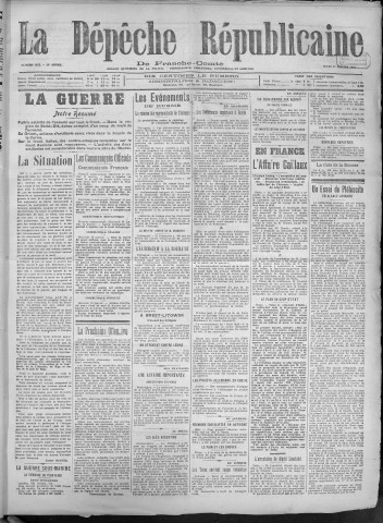 17/01/1918 - La Dépêche républicaine de Franche-Comté [Texte imprimé]