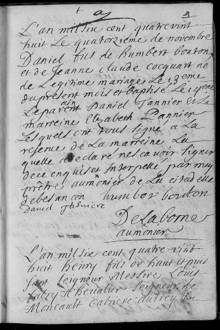 Registre d'établissements militaires : La Citadelle
baptêmes (naissances), mariages sépultures (décès) (14 novembre 1688 - 9 août 1724)