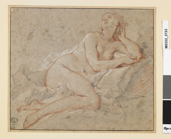 Etude de jeune femme nue couchée