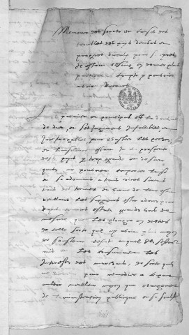 Ms Chiflet 127 - « Recueil de lettres originales de M. Hopperus au roy d'Espagne »