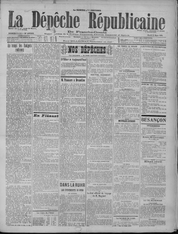 13/03/1923 - La Dépêche républicaine de Franche-Comté [Texte imprimé]